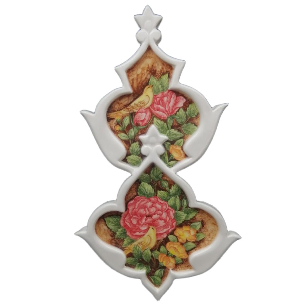 دیوارکوب صباطرح گل و مرغ (3)