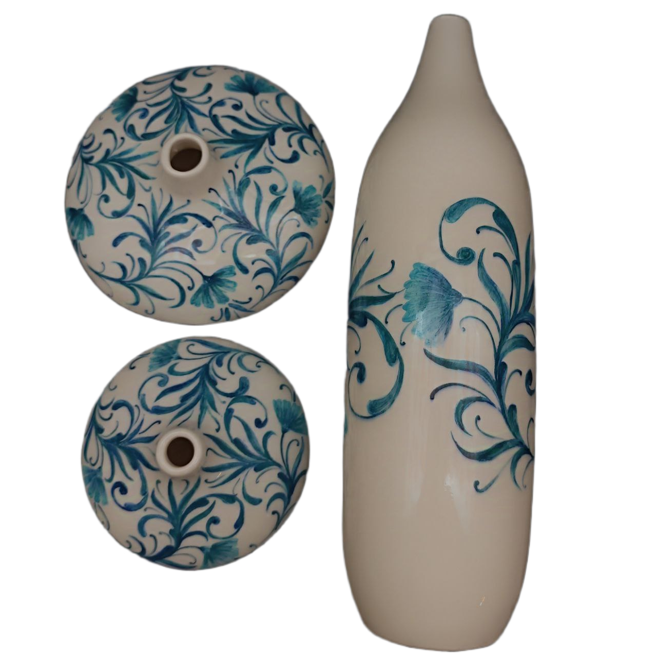 گلدان ارغوان ۳تکه هیوا 4 گلدان ارغوان گل یاسی (1)