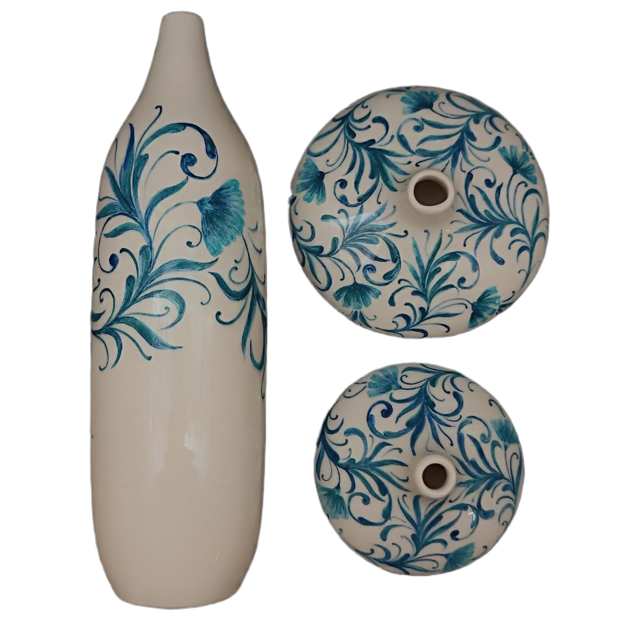 گلدان ارغوان ۳تکه هیوا 6 گلدان ارغوان گل یاسی (3)